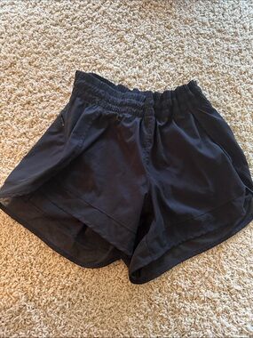 Athleta Black Elastic-Waist Athletic Shorts